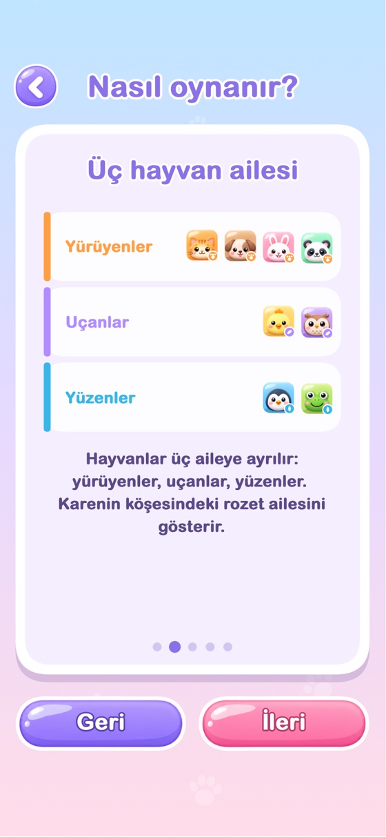 Üç hayvan ailesi
