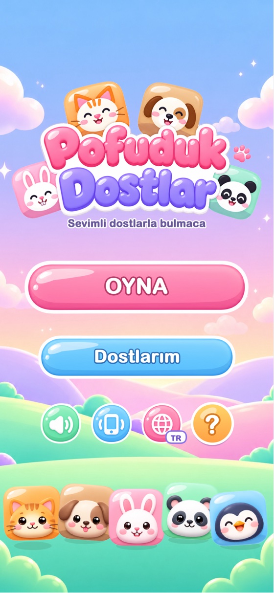 Fluffy Pals ana menüsü